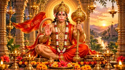 भगवान हनुमान का पारंपरिक चित्र